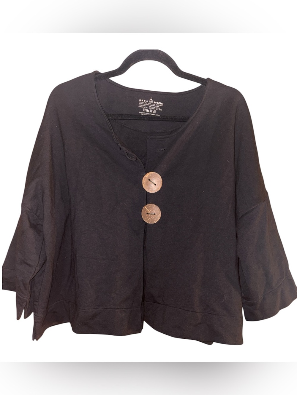 Neon Buddha black XL 3/4 sleeve cardigan jacket